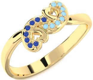Gold Infinity Heart Promise Ring