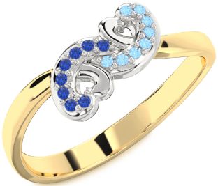 Platinum & Yellow Gold Infinity Heart Promise Ring