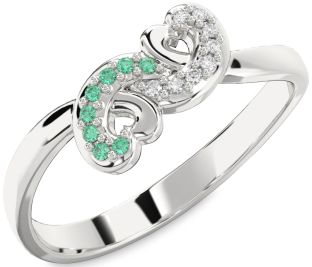 White Gold Infinity Heart Promise Ring