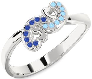White Gold Infinity Heart Promise Ring