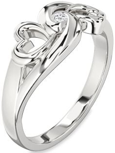 Diamond White Gold Infinity Heart Promise Ring