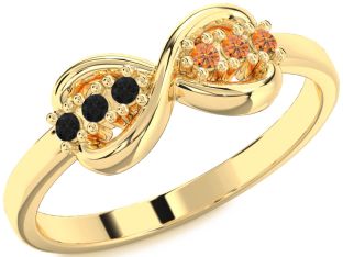 Gold Infinity Round Promise Ring