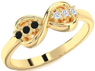 Gold Infinity Round Promise Ring