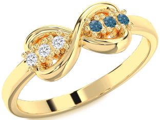 Gold Infinity Round Promise Ring