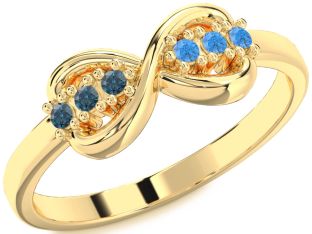 Gold Infinity Round Promise Ring