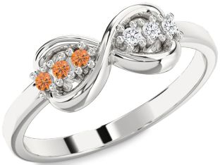 Silver Infinity Round Promise Ring