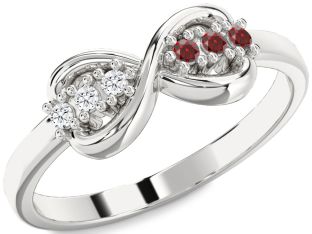 Silver Infinity Round Promise Ring
