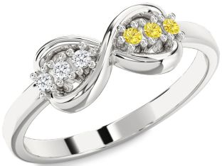 Silver Infinity Round Promise Ring