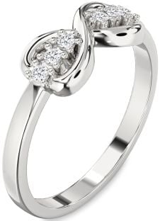 Diamond White Gold Infinity Round Ring
