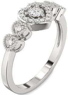 Diamond White Gold Heart Promise Ring