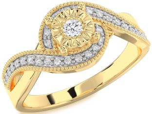 Diamond Gold Round Promise Ring