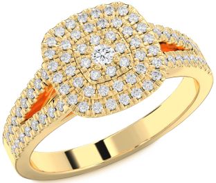 Diamond Gold Round Promise Ring