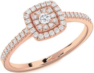 Diamond Rose Gold Round Promise Ring