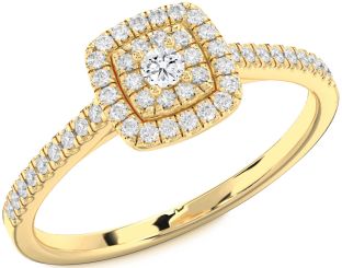 Diamond Gold Round Promise Ring