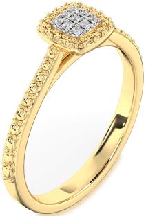 Diamond Gold Round Promise Ring