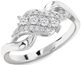 Diamond Platinum Round Ring