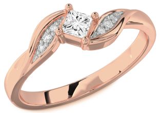 Diamond Rose Gold Princess Promise Ring