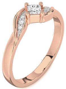 Diamond Rose Gold Princess Promise Ring