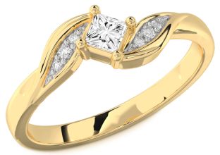 Diamond Gold Princess Promise Ring