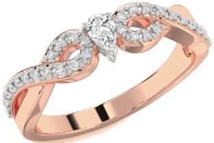 Diamond White Rose Gold Infinity Promise Ring