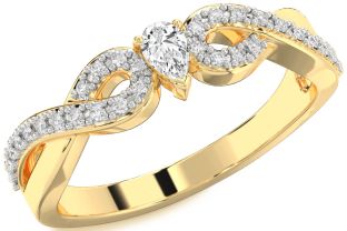 Diamond Gold Infinity Promise Ring