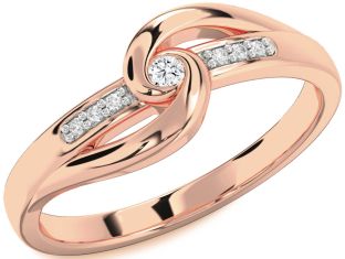 Diamond Rose Gold Knot Promise Ring