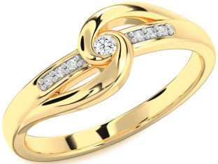 Diamond Gold Knot Promise Ring
