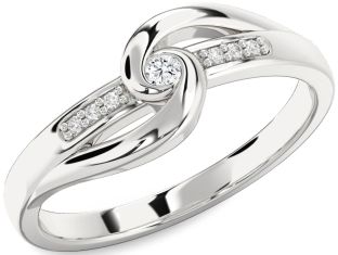 Diamond Platinum Knot Promise Ring