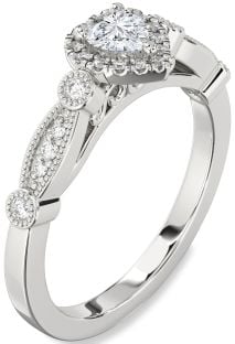 Diamond White Gold Heart Promise Ring