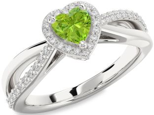 Diamond Amethyst Platinum Heart Halo Engagement Ring