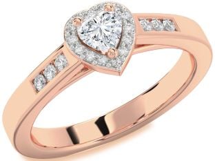 Diamond Rose Gold Heart Promise Ring