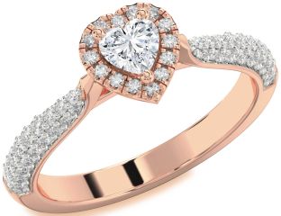 Diamond Rose Gold Heart Promise Ring