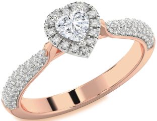 Diamond White Rose Gold Heart Promise Ring