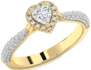 Diamond Gold Heart Promise Ring