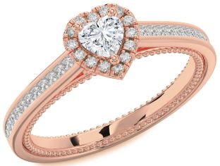 Diamond Rose Gold Heart Promise Ring