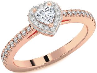 Diamond Rose Gold Heart Promise Ring