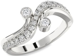 Diamond Platinum Round Two Stone Ring