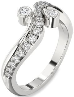 Diamond White Gold Round Two Stone Ring