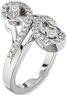 Diamond White Gold Round Two Stone Ring