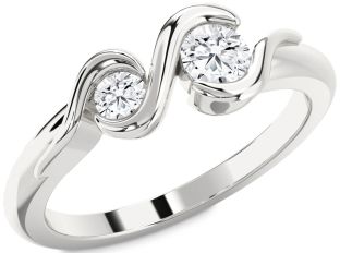 Diamond White Gold Round Two Stone Ring