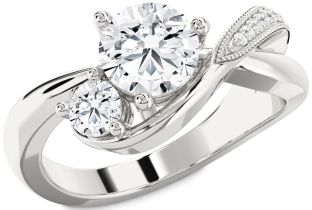 Diamond White Gold Round Two Stone Ring