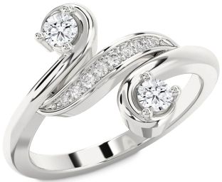 Diamond White Gold Round Two Stone Ring