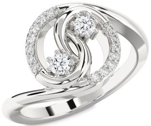Diamond White Gold Round Two Stone Ring