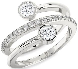 Diamond White Gold Round Two Stone Ring