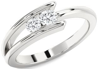Diamond White Gold Round Two Stone Ring