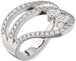 Diamond White Gold Round Two Stone Ring