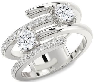 Diamond White Gold Round Two Stone Ring