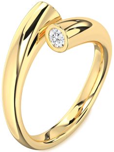 Diamond Gold Round Two Stone Ring