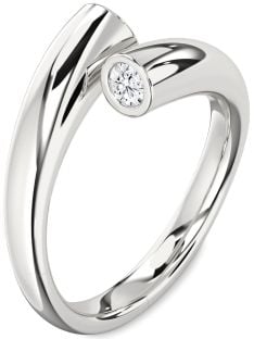 Diamond White Gold Round Two Stone Ring