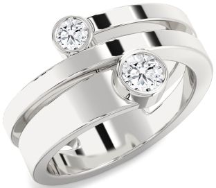 Diamond White Gold Round Two Stone Ring